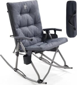 EVER ADVANCED Oversized Folding Rocking Camping Chair