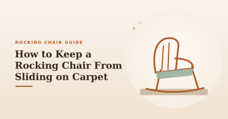 how to keep rocking chair from sliding on carpet